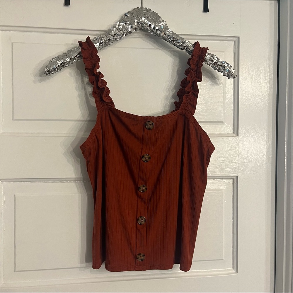 Rust Crop Tank Top